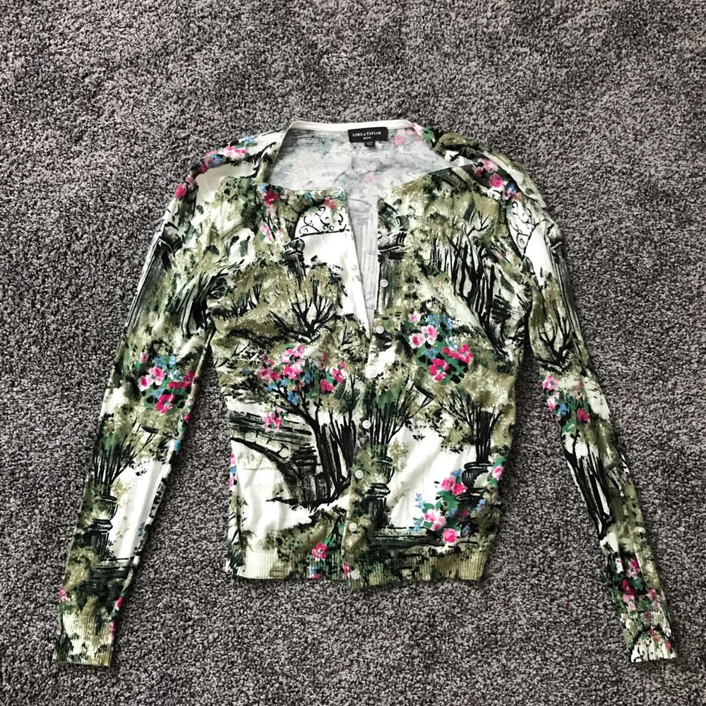Patterned Cardigan Sweater